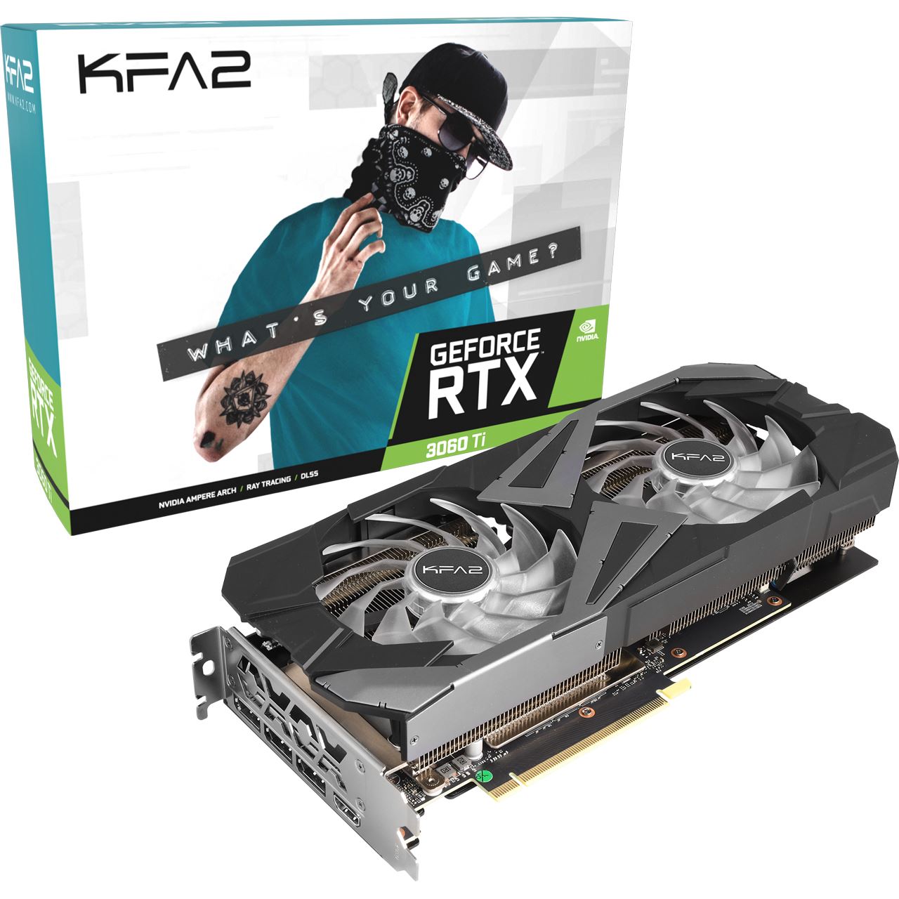 Die Grafikkarte KFA2 RTX 3060 TI (EX)